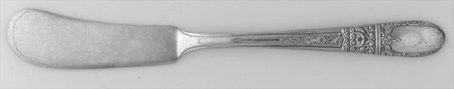 Sweetheart II-Hollywood II (Silverplate, 1946-48) Flat Handle Butter Spreader by Wallace Silver-1