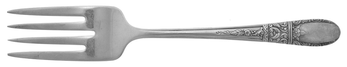 Sweetheart II-Hollywood II (Silverplate, 1946-48) Small Solid Cold Meat Serving Fork by Wallace Silver-1