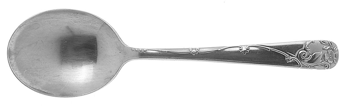 Trellis (Stainless) Round Bowl Soup Spoon (Cream Soup) by Wallace Silver-1
