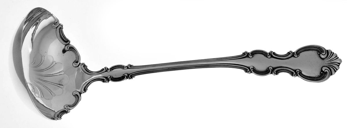 Troy (Silverplate, 1902) Oyster Ladle Solid Piece by Wallace Silver-1