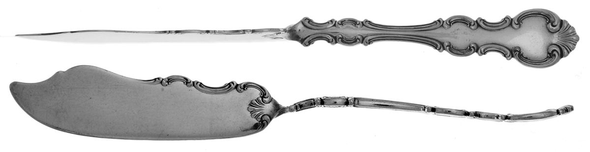 Troy (Silverplate, 1902) Flat Twisted Handle Master Butter Knife by Wallace Silver-1