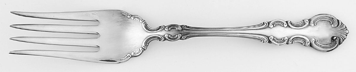 Troy (Silverplate, 1902) Medium Solid Cold Meat Serving Fork by Wallace Silver-1