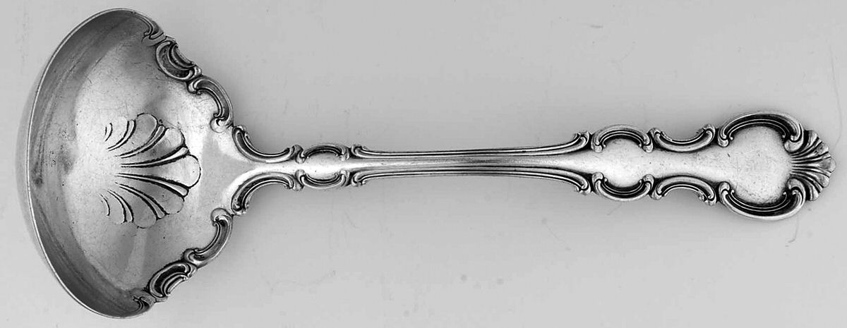 Troy (Silverplate, 1902) Solid Gravy Ladle by Wallace Silver-1