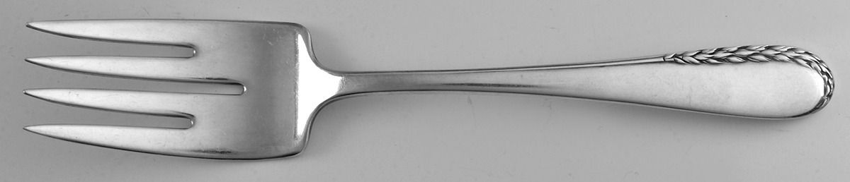 Ultra (Silverplate, 1934) Small Solid Cold Meat Serving Fork by Wallace Silver-1