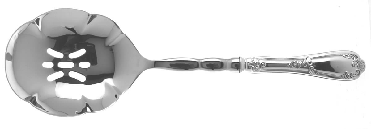 Venezia (Sterling) Oversize Pierced Stainless Casserole Spoon by Wallace Silver-1