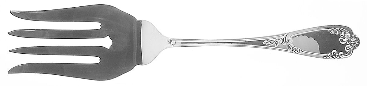 Venezia (Sterling) Large Solid Cold Meat Serving Fork by Wallace Silver-1
