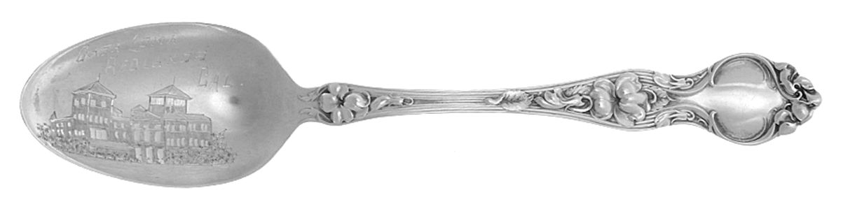 Violet (Sterling, 1904, No Monograms) Souvenir Spoon (Five O'Clock) by Wallace Silver-1