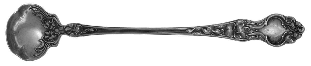 Violet (Sterling, 1904, No Monograms) Mustard Spoon by Wallace Silver-1