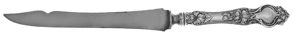 Violet (Sterling, 1904, No Monograms) Large Stainless Blade Roast Carving Knife by Wallace Silver-1