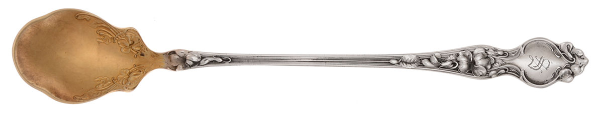 Violet (Sterling, 1904, No Monograms) Large Lettuce Serving Spoon by Wallace Silver-1