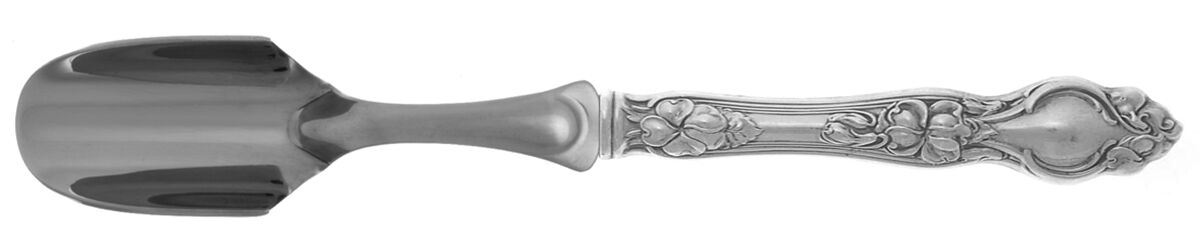 Violet (Sterling, 1904, No Monograms) Cheese Scoop with Stainless Scoop HC by Wallace Silver-1