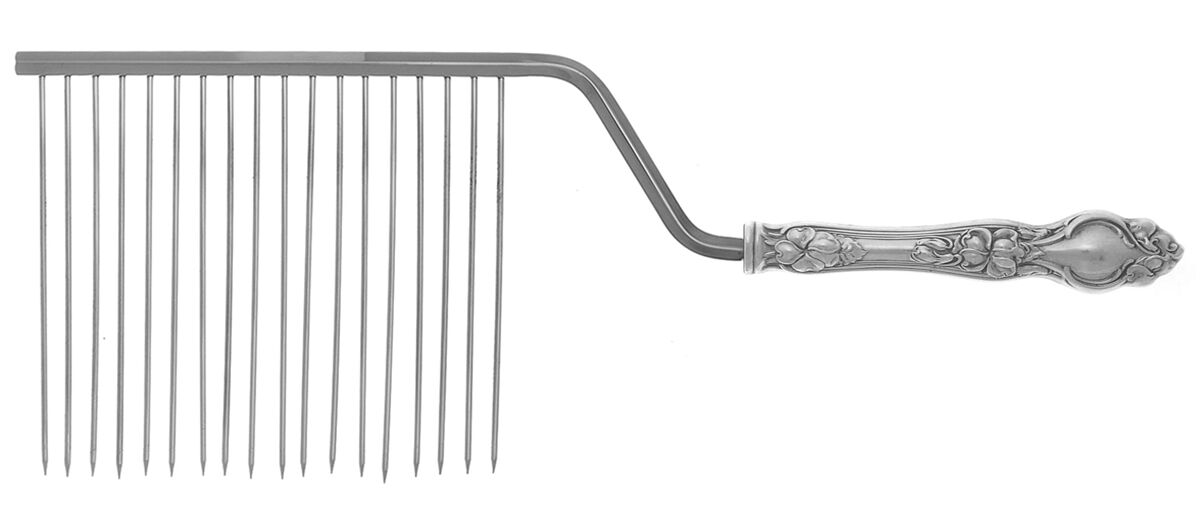 Violet (Sterling, 1904, No Monograms) Cake Breaker with Silverplate Prongs HC by Wallace Silver-1