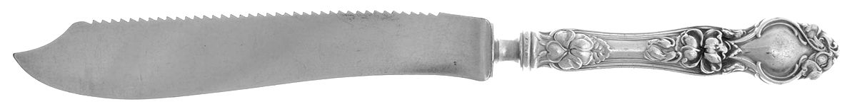 Violet (Sterling, 1904, No Monograms) Bread Knife with Silverplate Blade by Wallace Silver-1