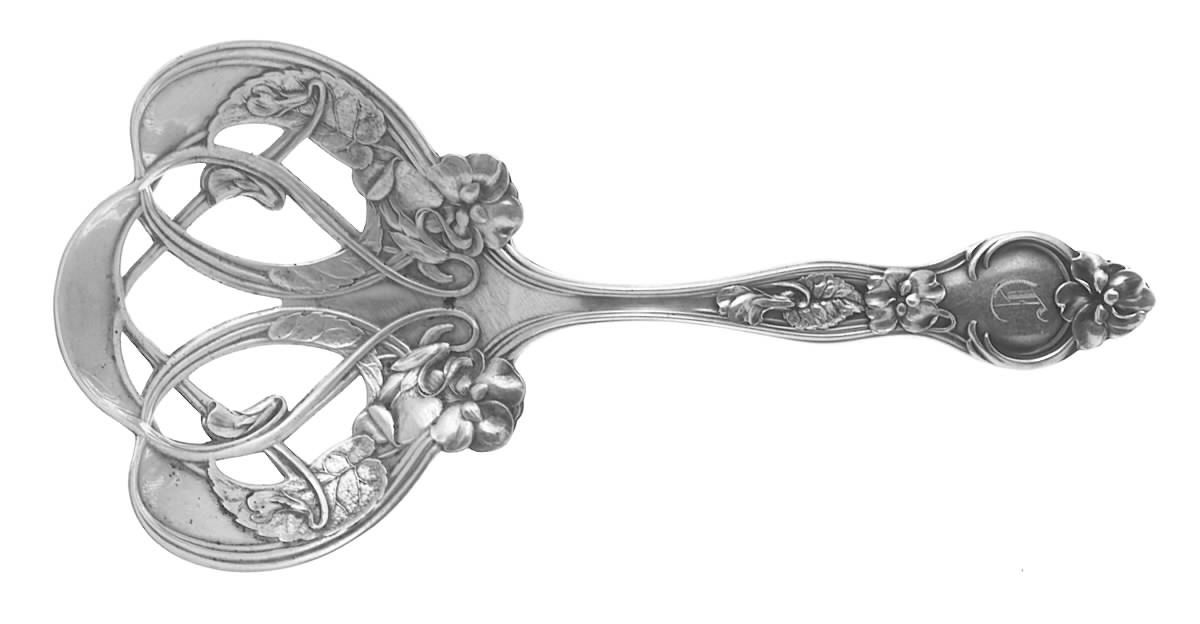 Violet (Sterling, 1904, No Monograms) Bon Bon Scoop by Wallace Silver-1