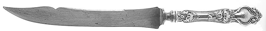 Violet (Sterling, 1904, No Monograms) Large Stainless Blade Roast Carving Knife by Wallace Silver-1