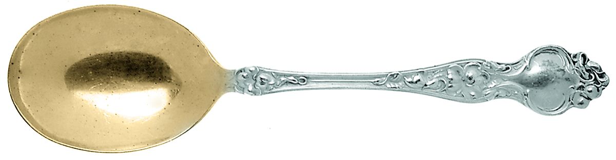 Violet (Sterling, 1904, No Monograms) Round Bowl Soup Spoon (Gumbo) by Wallace Silver-1