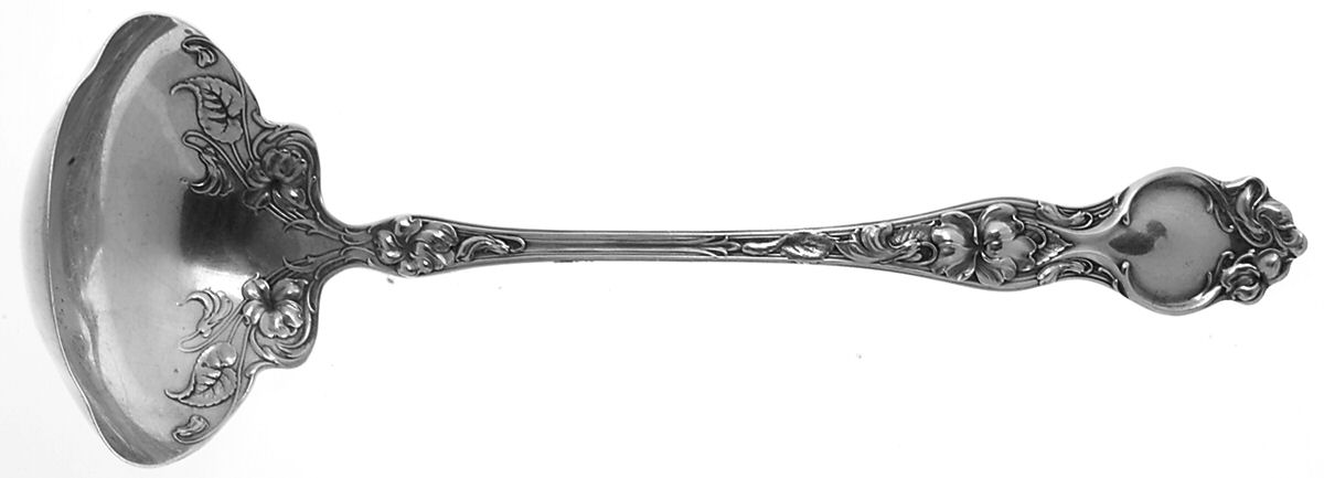 Violet (Sterling, 1904, No Monograms) Oyster Ladle Solid Piece by Wallace Silver-1