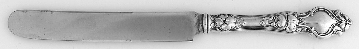 Violet (Sterling, 1904, No Monograms) Old French Hollow Knife by Wallace Silver-1