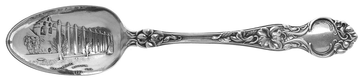 Violet (Sterling, 1904, No Monograms) Souvenir Spoon (Teaspoon) by Wallace Silver-1