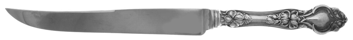 Violet (Sterling, 1904, No Monograms) Knife-Carving/Sm-Stn Bld/Steak by Wallace Silver-1