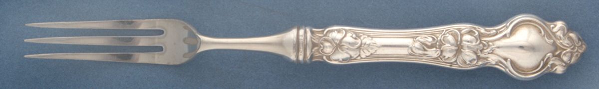 Violet (Sterling, 1904, No Monograms) Individual Silverplate Prong Bird Fork by Wallace Silver-1