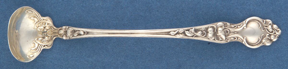Violet (Sterling, 1904, No Monograms) Mustard Spoon by Wallace Silver-1