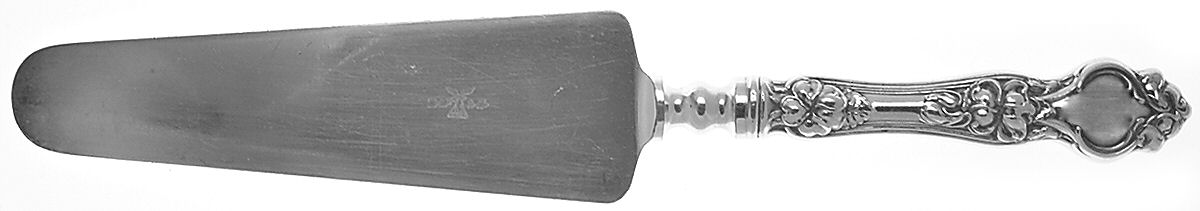 Violet (Sterling, 1904, No Monograms) Cake Knife with Silverplate Blade by Wallace Silver-1