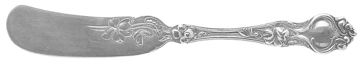 Violet (Sterling, 1904, No Monograms) Flat Handle Butter Spreader by Wallace Silver-1