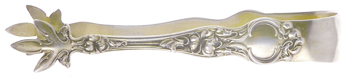 Violet (Sterling, 1904, No Monograms) Bon Bon Tongs by Wallace Silver-1
