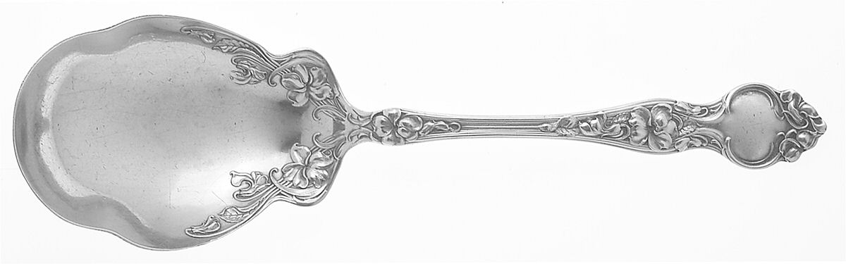 Violet (Sterling, 1904, No Monograms) Preserve Spoon by Wallace Silver-1