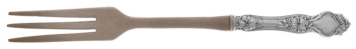 Violet (Sterling, 1904, No Monograms) Salad Serving Fork with Wooden Prongs by Wallace Silver-1
