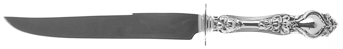 Violet (Sterling, 1904, No Monograms) Small Steak Carving Knife with Stainless Blade by Wallace Silver-1