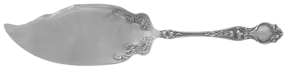 Violet (Sterling, 1904, No Monograms) Large Solid Fish Serving Knife by Wallace Silver-1