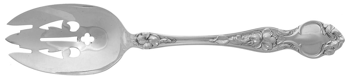Violet (Sterling, 1904, No Monograms) Pierced Tablespoon (Serving Spoon) by Wallace Silver-1