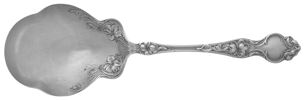 Violet (Sterling, 1904, No Monograms) Large Solid Berry/Casserole Spoon by Wallace Silver-1