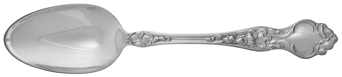 Violet (Sterling, 1904, No Monograms) Dessert/Oval Soup Spoon by Wallace Silver-1