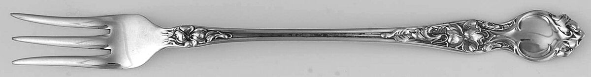 Violet (Sterling, 1904, No Monograms) Oyster/Cocktail Fork by Wallace Silver-1