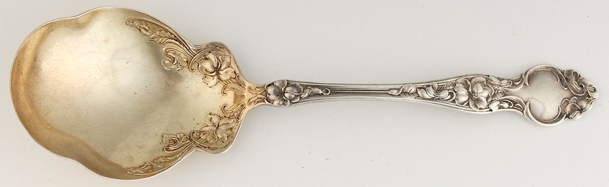 Violet (Sterling, 1904, No Monograms) Preserve Spoon by Wallace Silver-1
