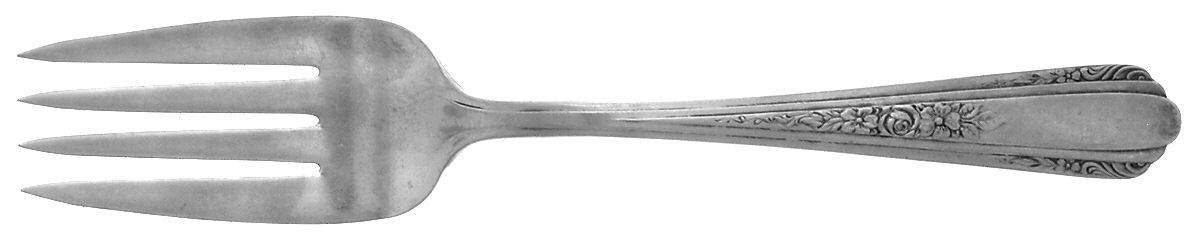Vision (Silverplate, 1933) Medium Solid Cold Meat Serving Fork by Wallace Silver-1