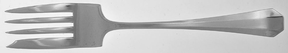 Vogue I (Silverplate, 1898) Medium Solid Cold Meat Serving Fork by Wallace Silver-1