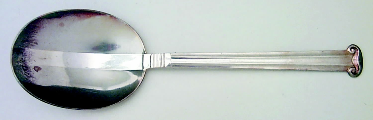 Vogue II (Silverplate, 1935) Solid Smooth Casserole Spoon by Wallace Silver-1