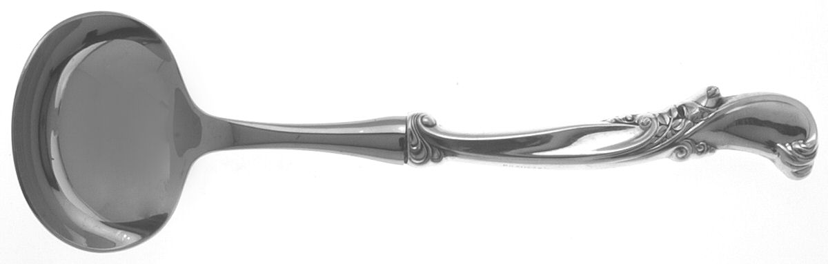 Waltz of Spring (Sterling, 1952) Hollow Handle Gravy Ladle with Stainless Bowl by Wallace Silver-1