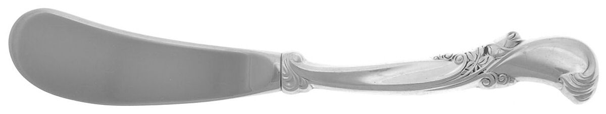 Waltz of Spring (Sterling, 1952) Butter Spreader Hollow Hdl-Paddle/Stainless Blade by Wallace Silver-1