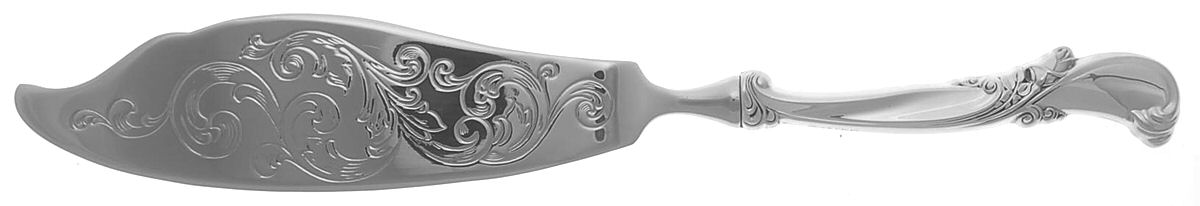 Waltz of Spring (Sterling, 1952) Engraved Fish Serving Knife-Stainless Blade by Wallace Silver-1