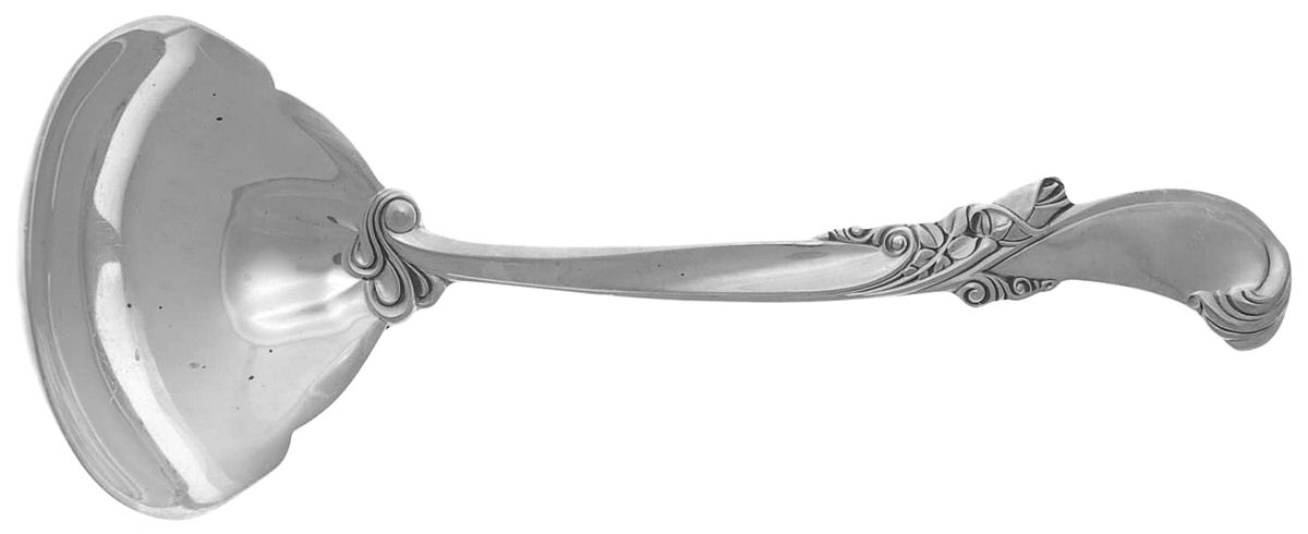 Waltz of Spring (Sterling, 1952) Solid Gravy Ladle by Wallace Silver-1