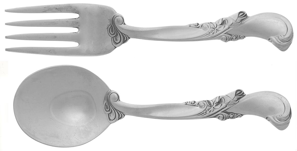 Waltz of Spring (Sterling, 1952) 2 Pc Baby Set (BF, BS) by Wallace Silver-1
