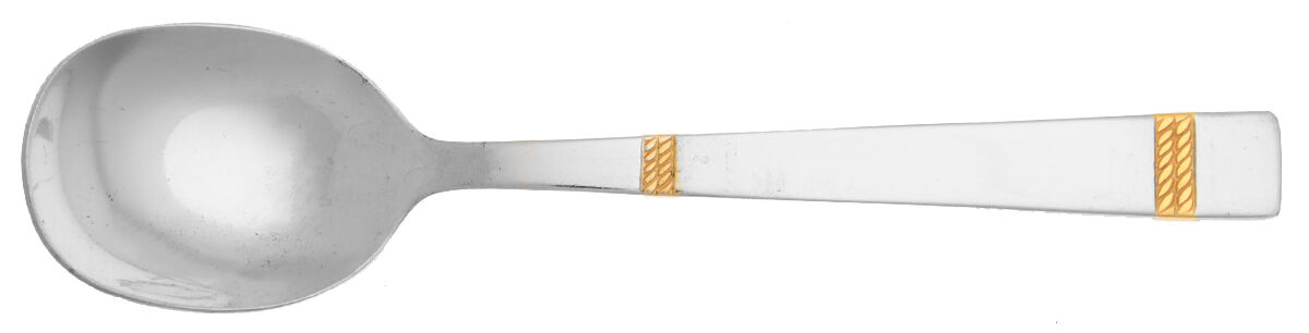 Gold Laredo (Stainless, Gold Acct) Sugar Spoon by Wallace Silver-1