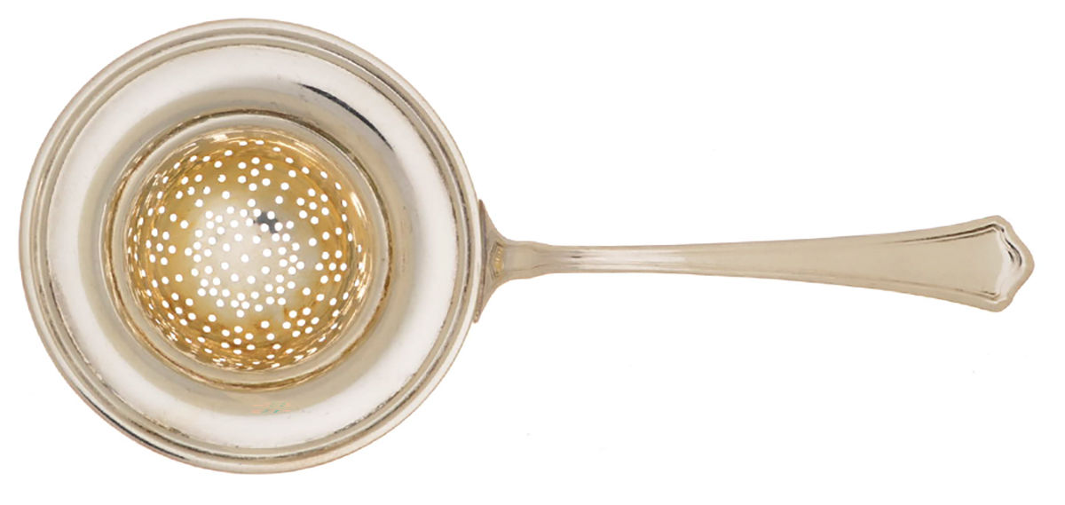 Washington (Sterling, 1911) Solid Individual Overcup Tea Strainer by Wallace Silver-1