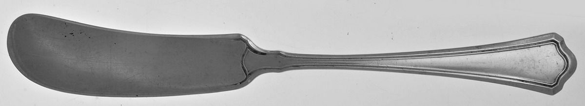 Washington (Sterling, 1911) Large Flat Handle Butter Spreader by Wallace Silver-1