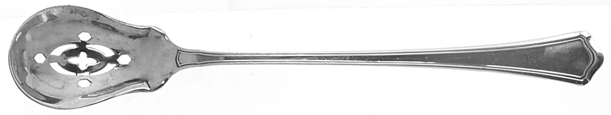 Washington (Sterling, 1911) Pierced Bowl Short Handle Olive Spoon by Wallace Silver-1